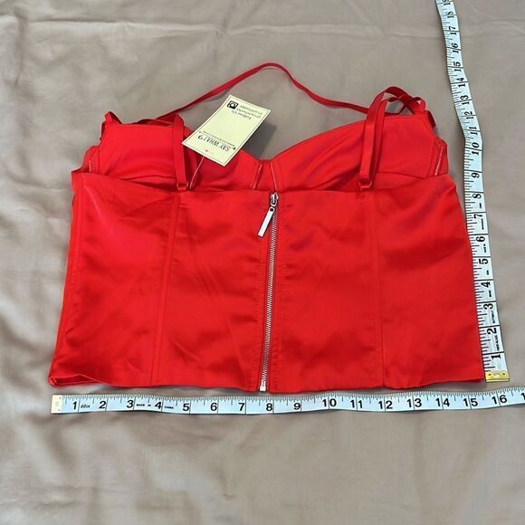 NWT Say what? Red size large zip back adjustable spaghetti strap camisole - Picture 5 of 15